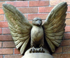 Bird Carving on Thornton Lecture Hall