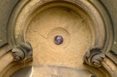Marble Eyeball on Gravestone in Thornton Cemetary