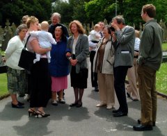 Quite a Crowd Outside the Church